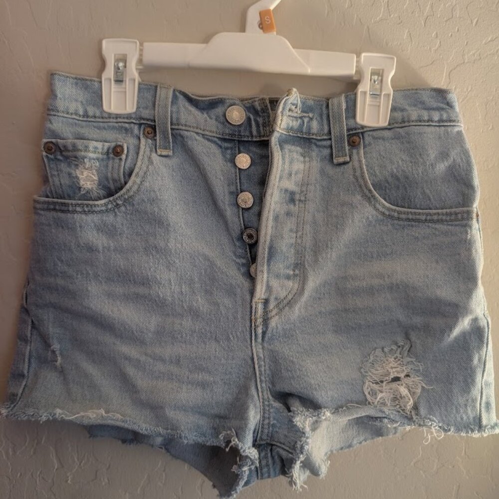 Levi’s Cutoff Ribcage Denim Jean Shorts Size 26, Pre-owned